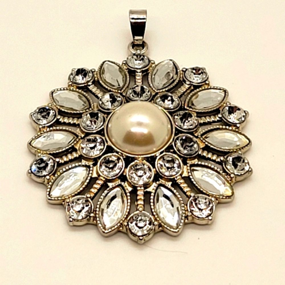 Pendant for Scarf/Necklace Jewelry, Crystal, Imitation Pearl, lightweight